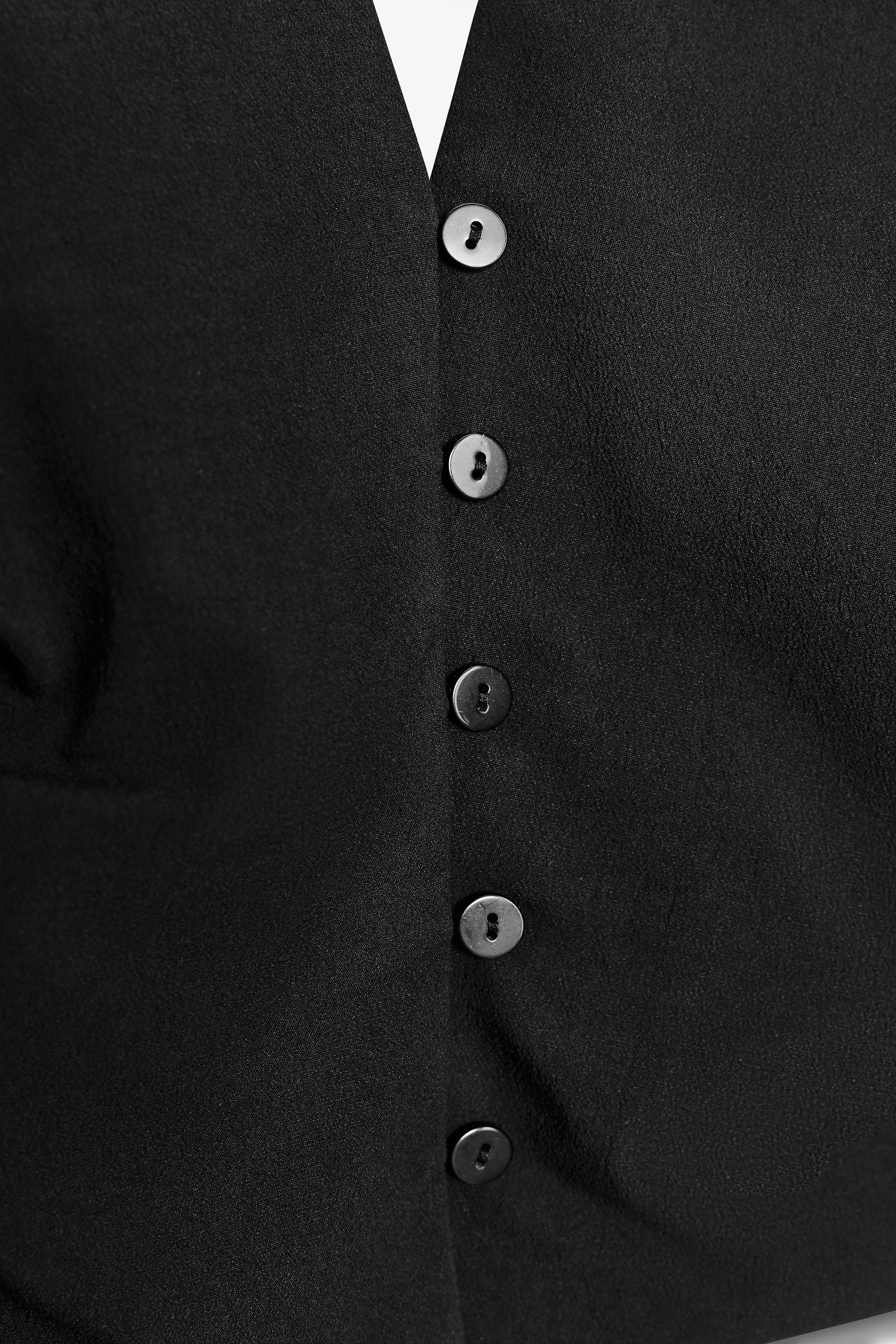 RUCHED HALTER VEST TOP